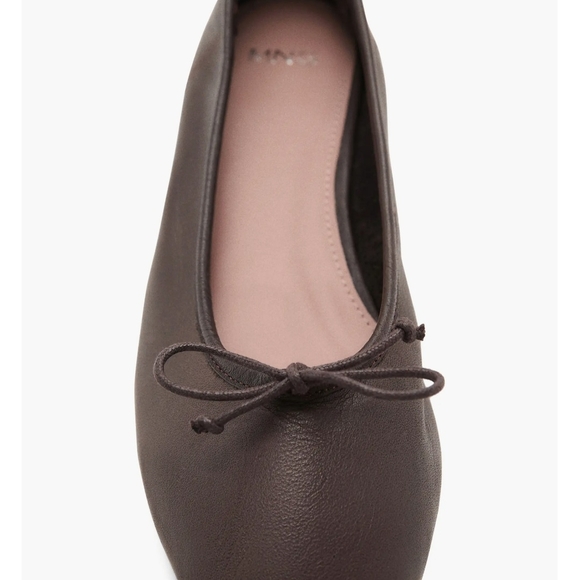 Mango Dark Brown Leather Flats - Picture 2 of 6